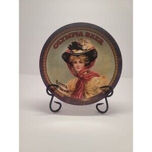 OLYMPIA GIRL collector plate NOSTALGIA, CHARM AND GLAMOR - RARE beer
